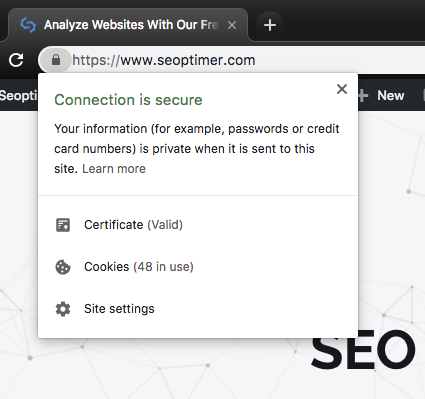 Certificato SSL SSL abilitato